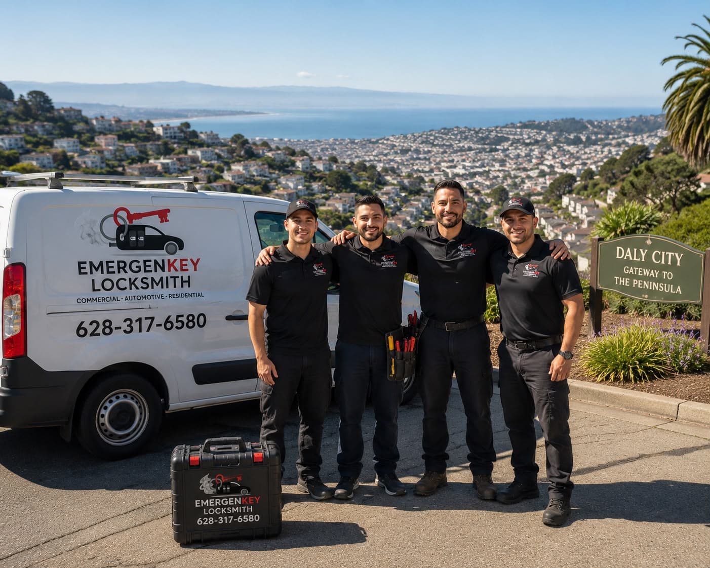 EmergenKey Locksmith commercial service team in the San Francisco Bay Area